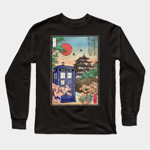 Tardis in Japan Long Sleeve T-Shirt by DrMonekers